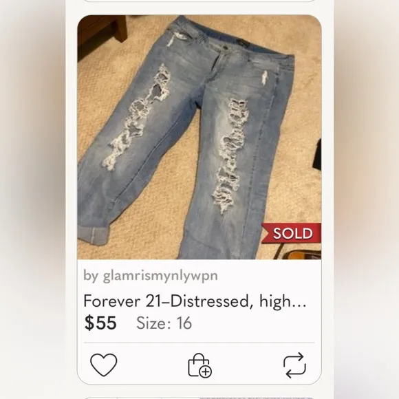 🌞 Forever 21 custom cutout shredded distressed cropped red jeans 27