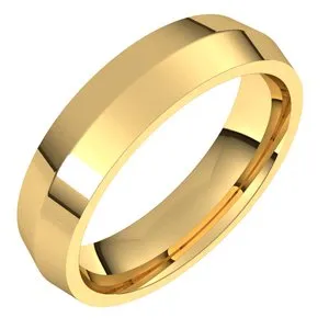10K Yellow 5 mm Knife Edge Comfort Fit Band Size 8.5