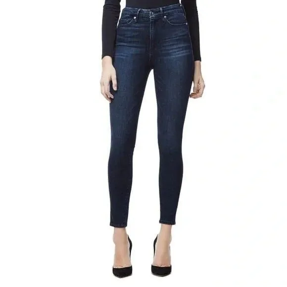 12/31 Good American Good Legs High Rise Dark Wash BLUE224 Skinny