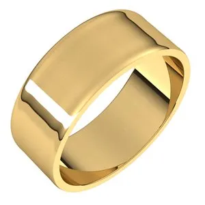 14K Yellow 7 mm Flat Ultra-Light Band Size 7