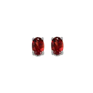 14KT White Gold Classic Book Color Stud Earrings
