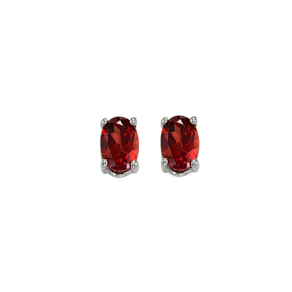 14KT White Gold Classic Book Color Stud Earrings