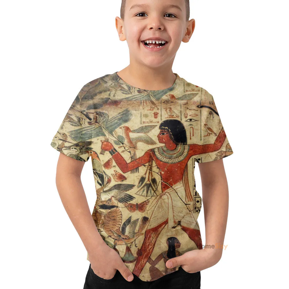 3D Printed Ancient Egyptian Words Clothes Kid Tshirt Unisex QT306125Tf