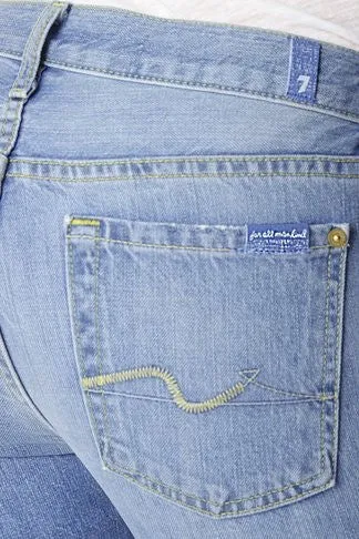 7 For All Mankind Josefina Feminine Boyfriend | Aura Blue Heritage | SALE