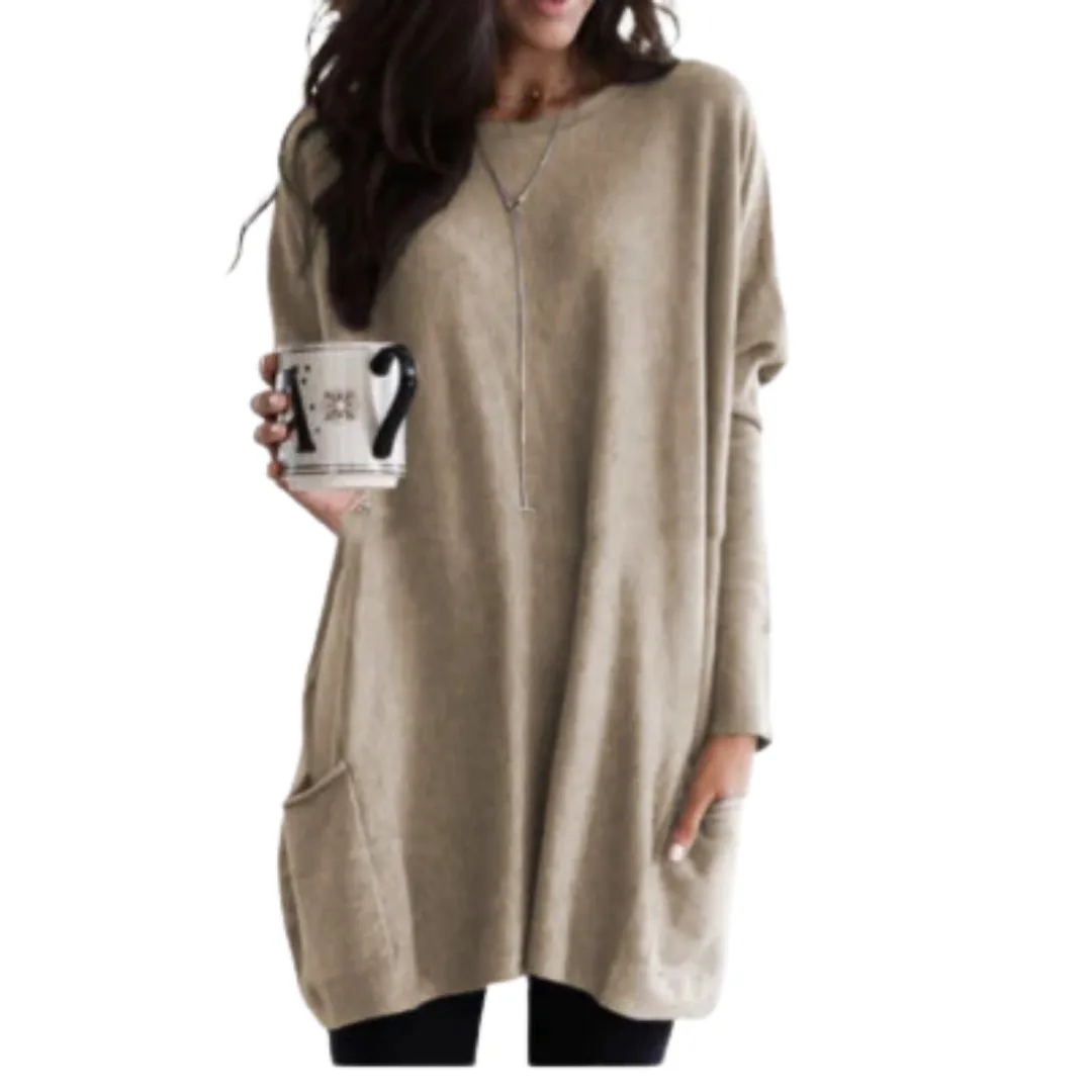 Abegail | Women Warm Long Sweatshirt | Comfortable