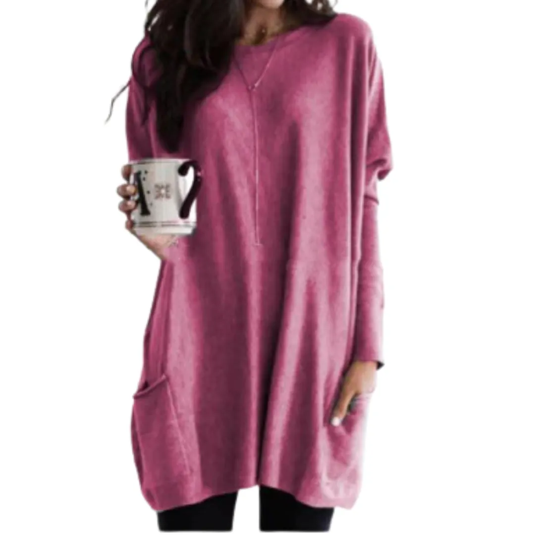 Abegail | Women Warm Long Sweatshirt | Comfortable