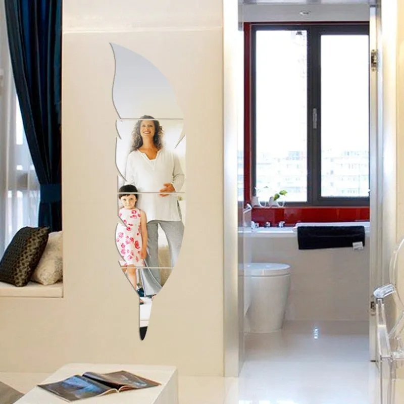 Acrylic Feather Mirror
