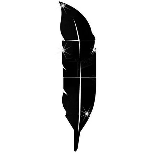 Acrylic Feather Mirror