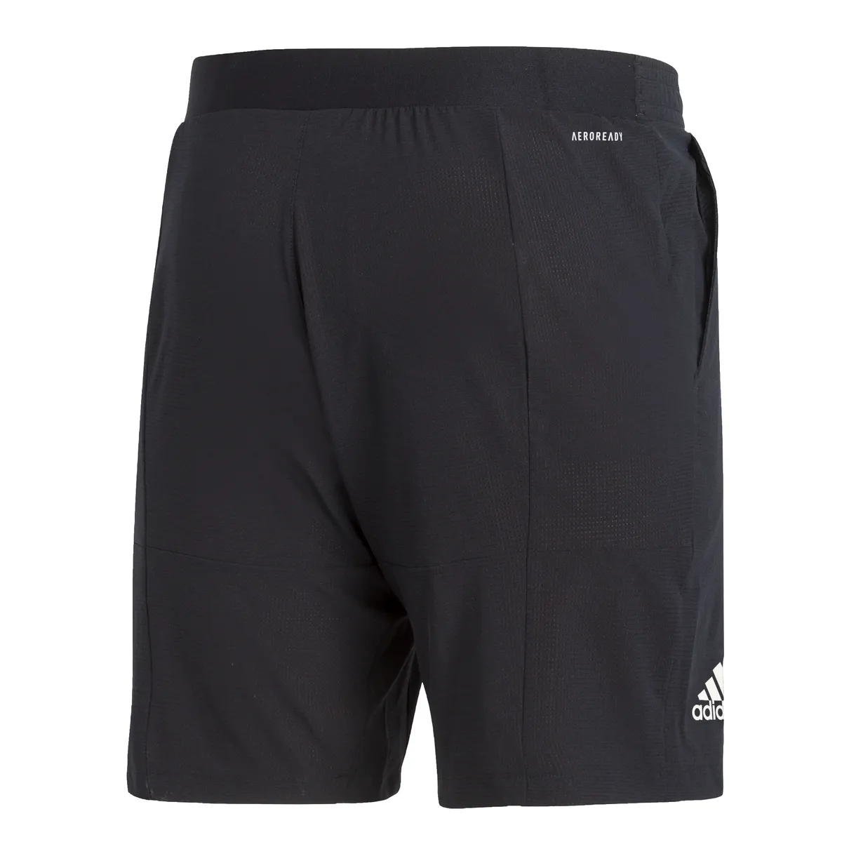 adidas Men's Stretch Woven Club Short 9-Inch (Black/White)