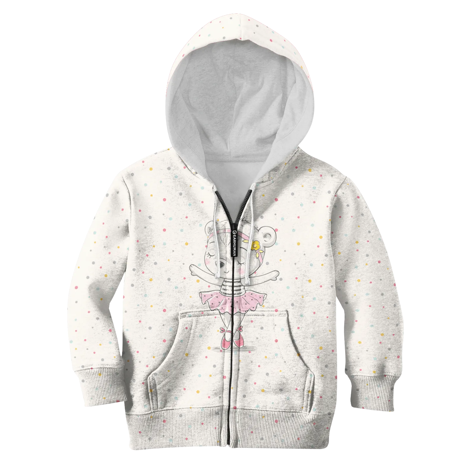 Adorable Bear Ballet Dancer Custom Cosplay Kid Hoodie