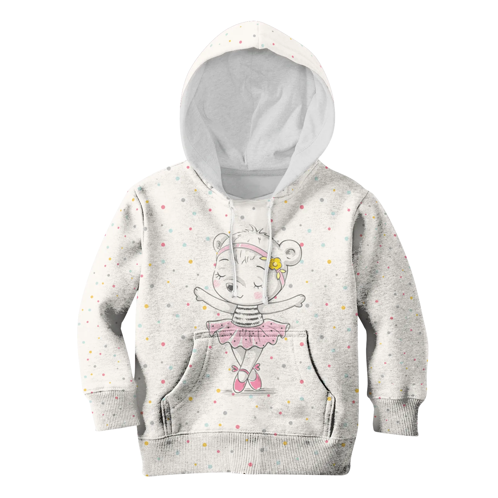 Adorable Bear Ballet Dancer Custom Cosplay Kid Hoodie