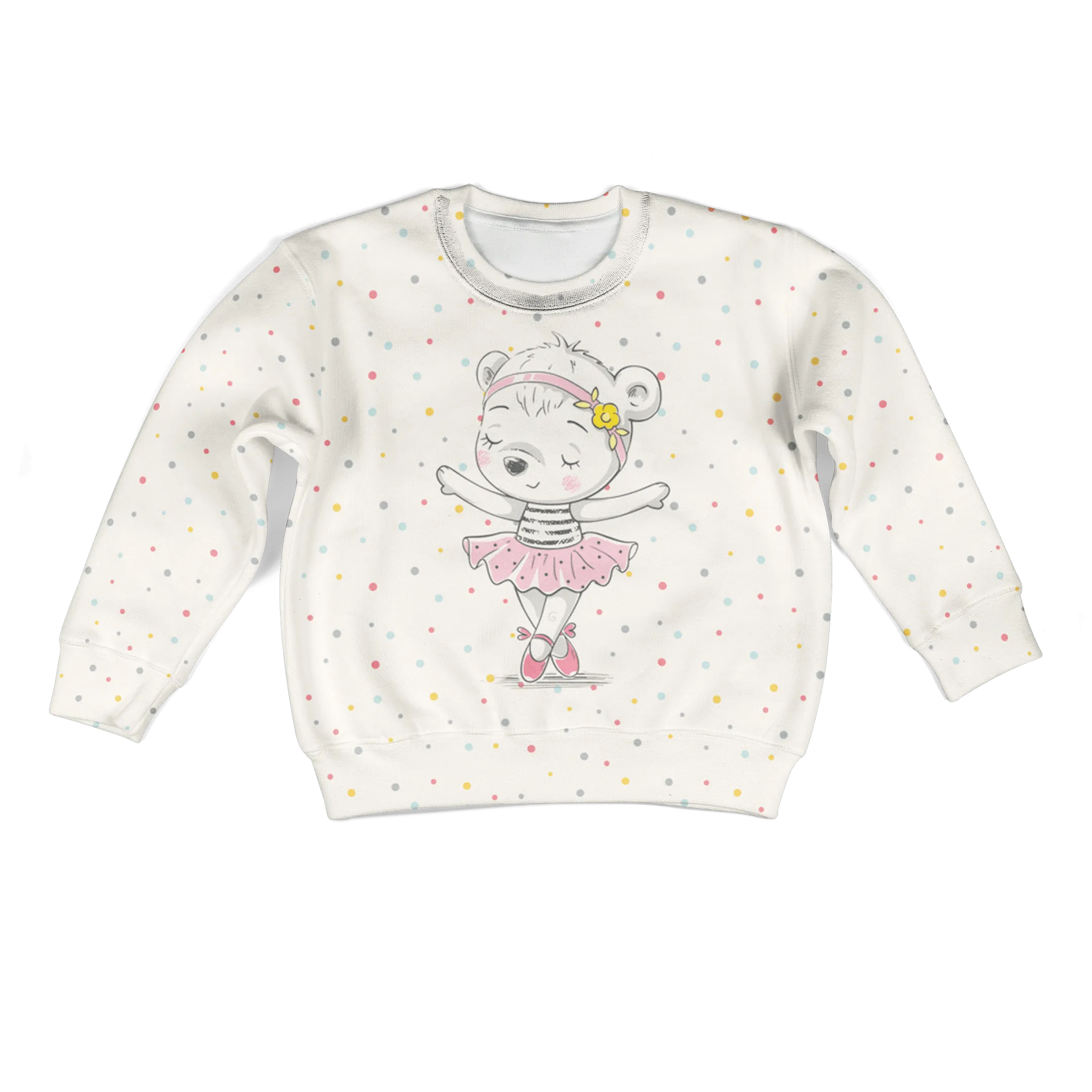 Adorable Bear Ballet Dancer Custom Cosplay Kid Hoodie