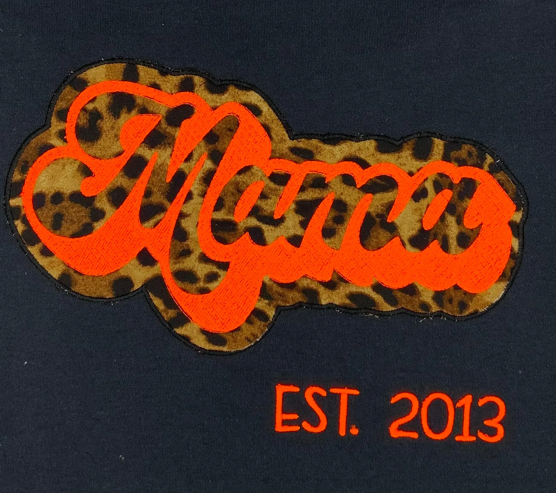 Adult Hoodie (w/ drawstrings) - Mama Leopard Appliqué