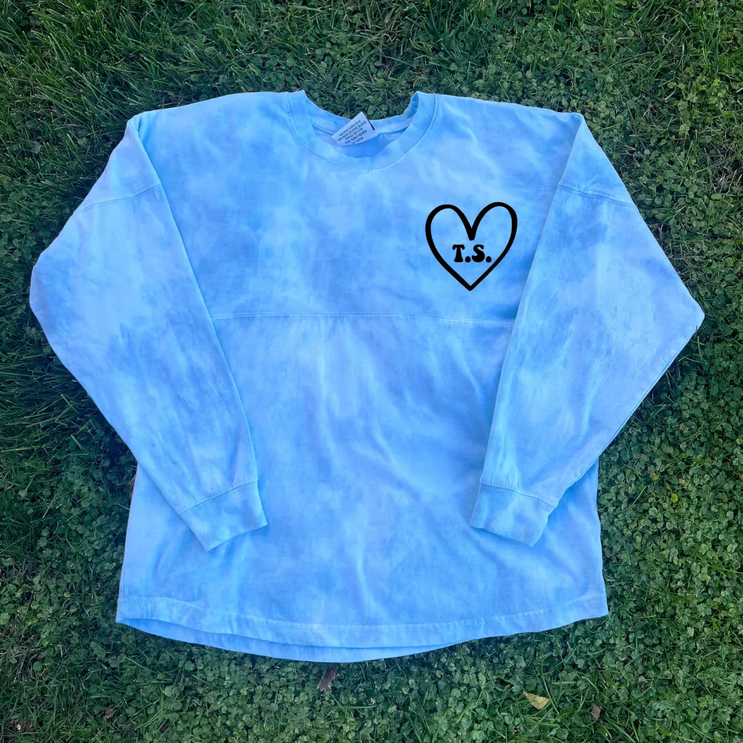 Adult Tie-Dye Swiftie Long Sleeve & Shorts Set - Blank Space