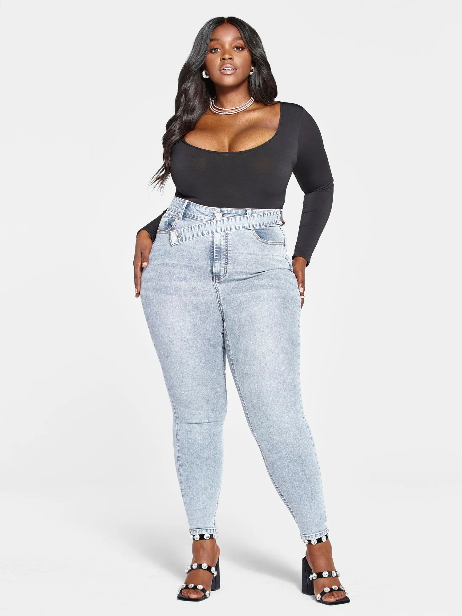 Alayna Open Back Chain Detail Bodysuit