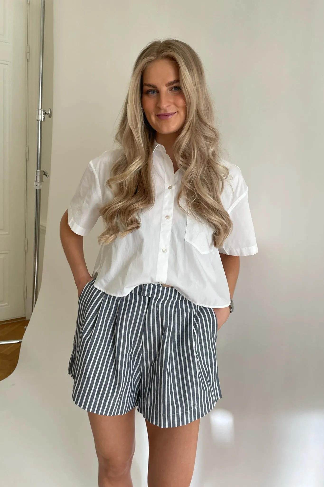 AlbaIC Shorts - Blå Stribet