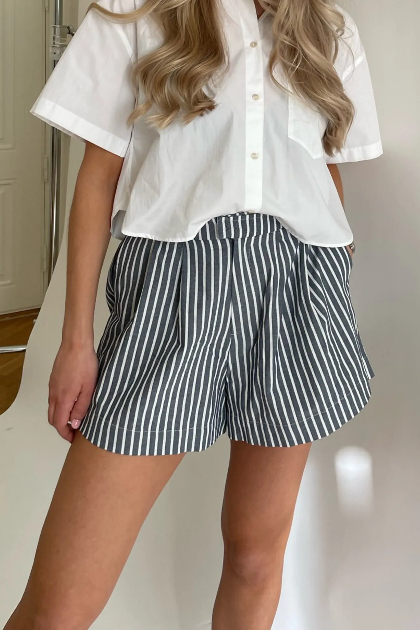 AlbaIC Shorts - Blå Stribet
