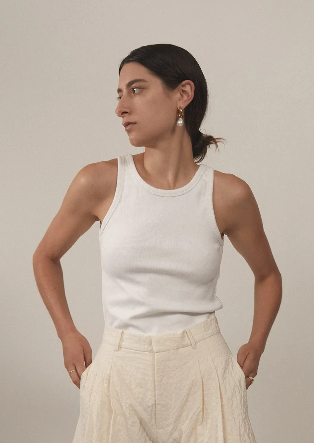 Aline Tank, White