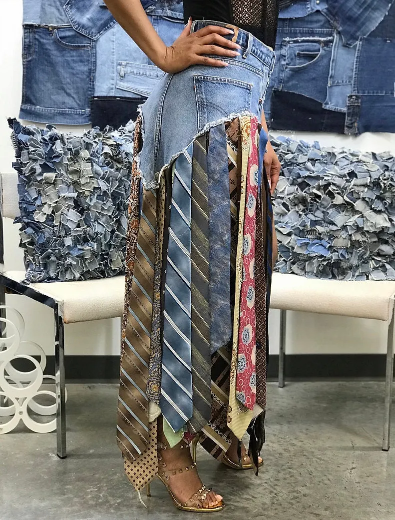 Allison Elizabeth Brown | Fit to Be Tied Denim Skirt (2 Weeks)