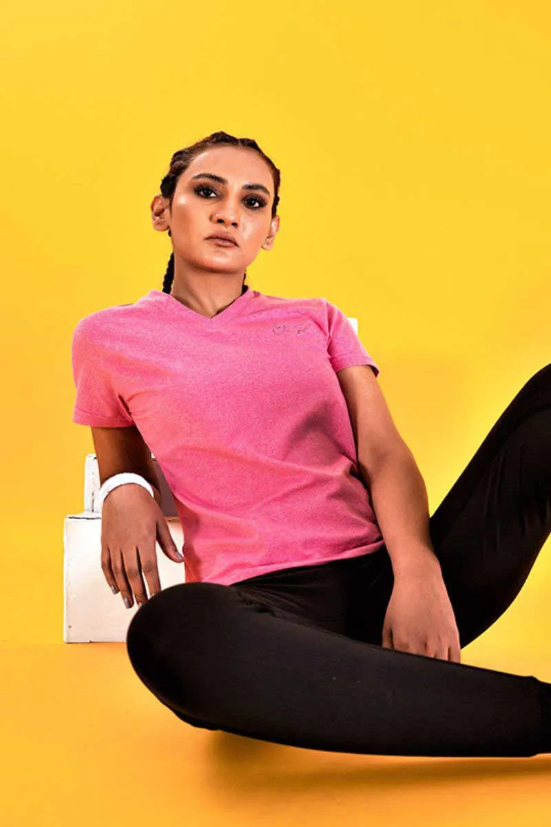 ALPHA COTTON STRETCH TEE-PINK