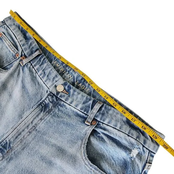American Eagle Womens Curvy 90s Bootcut Jeans Plus Size 20 Split Hem High Rise