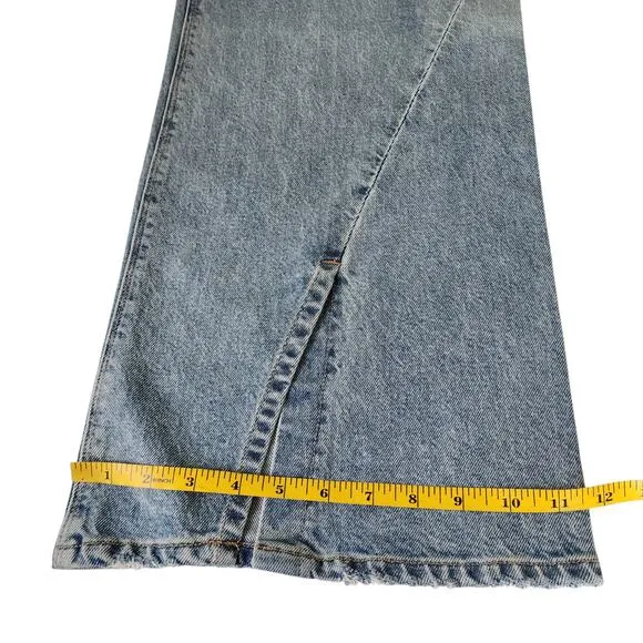 American Eagle Womens Curvy 90s Bootcut Jeans Plus Size 20 Split Hem High Rise