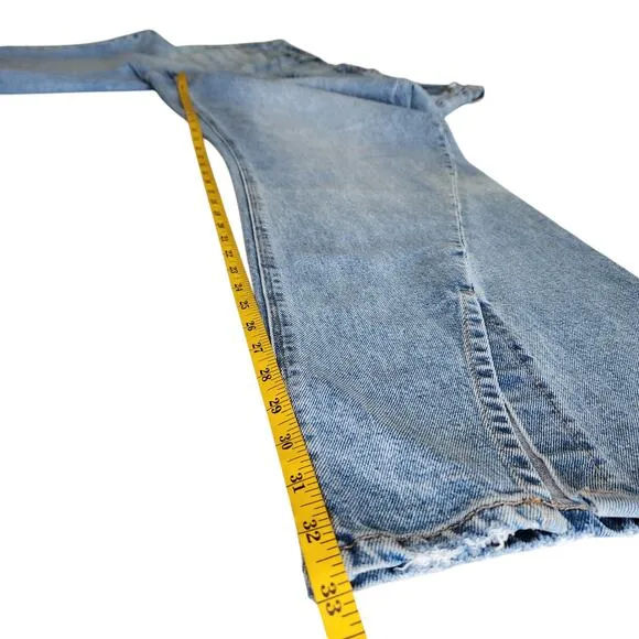 American Eagle Womens Curvy 90s Bootcut Jeans Plus Size 20 Split Hem High Rise