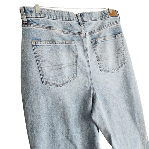 American Eagle Womens Curvy 90s Bootcut Jeans Plus Size 20 Split Hem High Rise