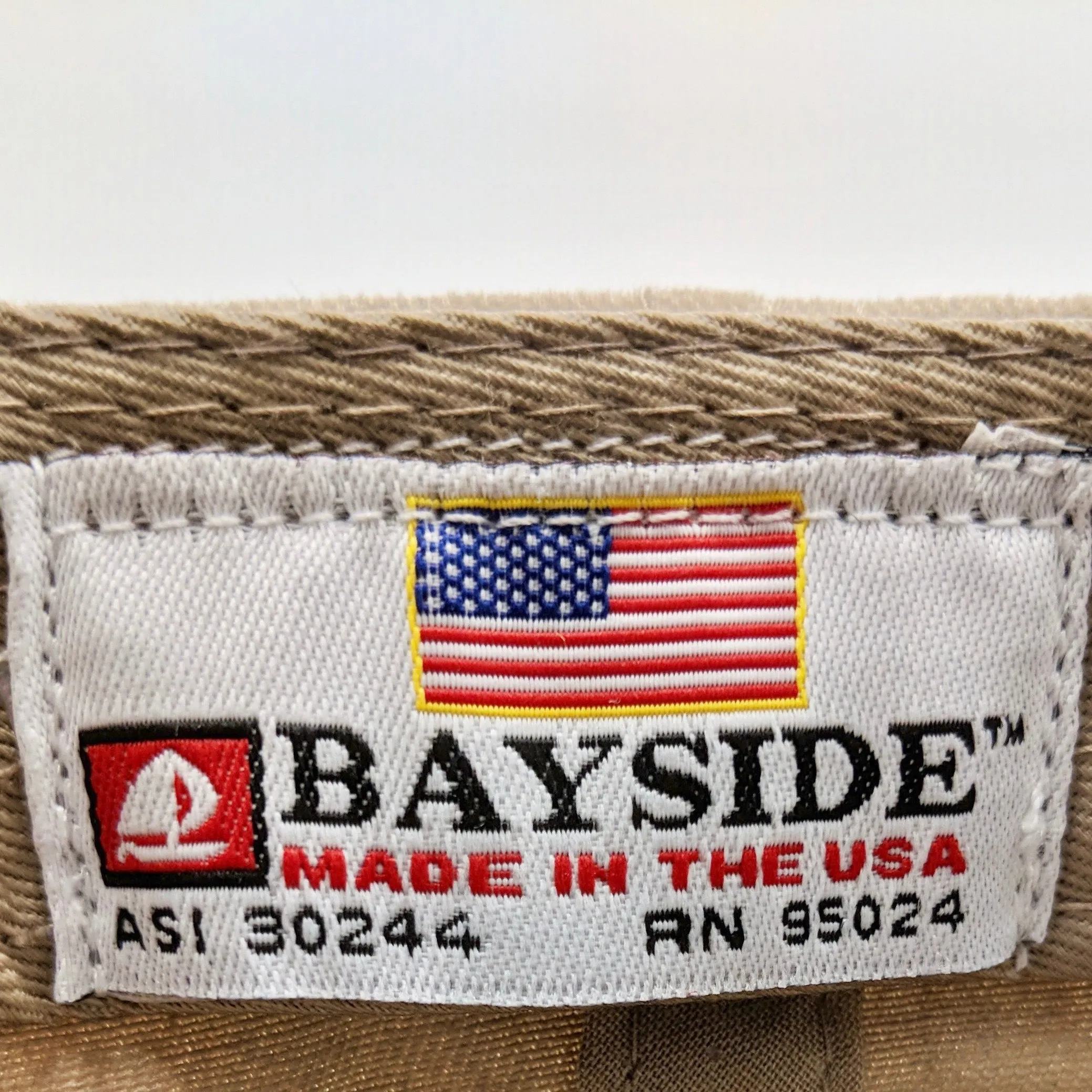American Flag Hat (100% Made in USA) - Khaki Brown