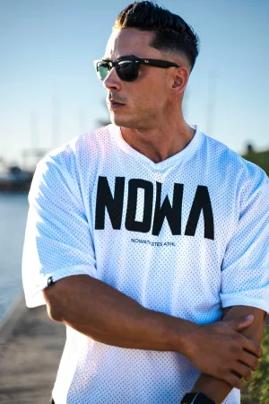 American Football Cropped Tee - Ice White