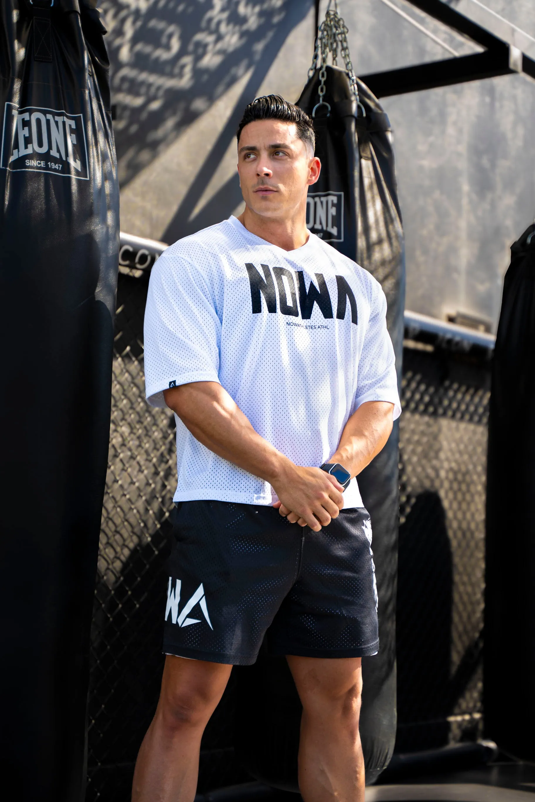 American Football Cropped Tee - Ice White