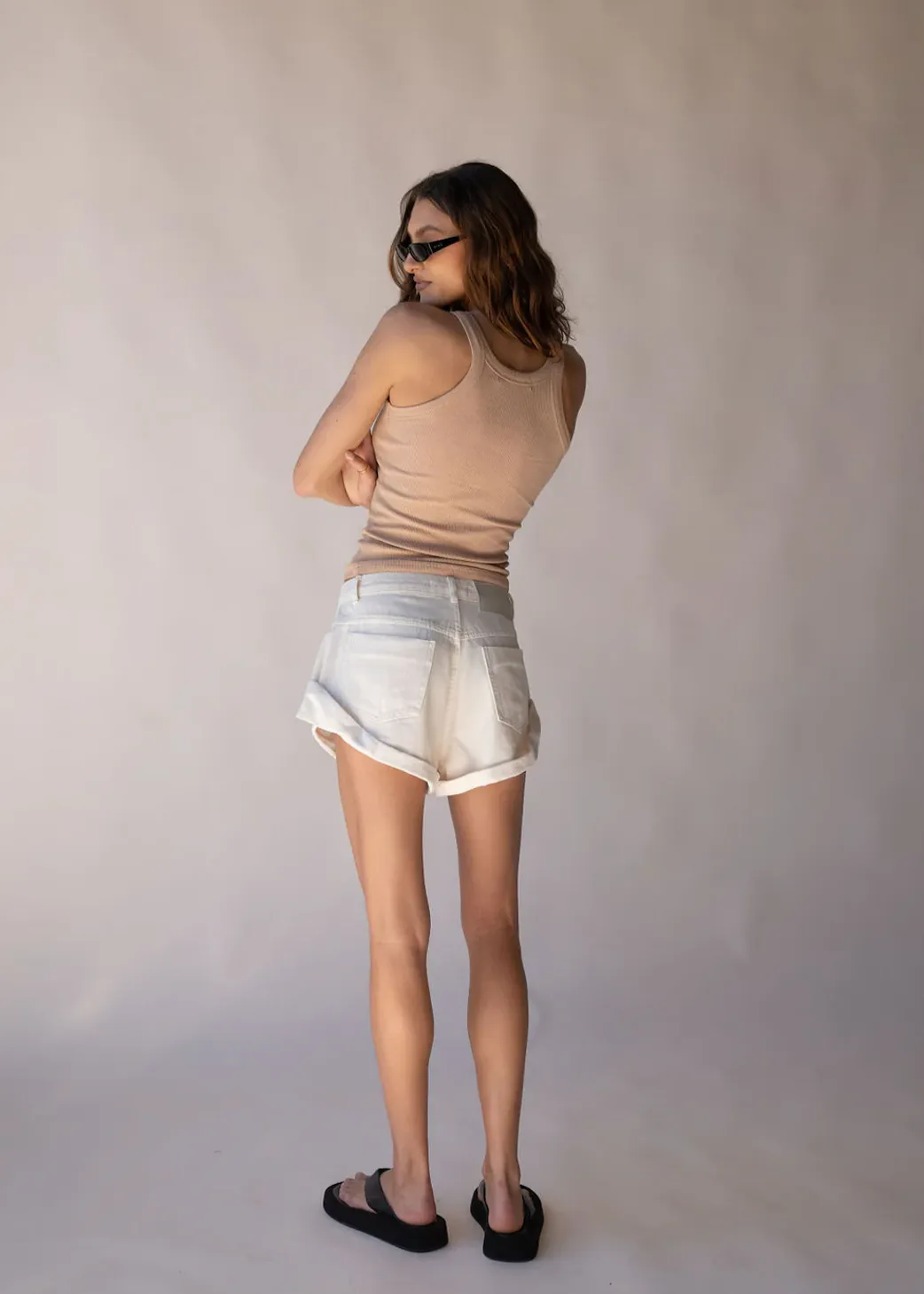 ARAMINTA JAMES Goldie Denim Short - Cream