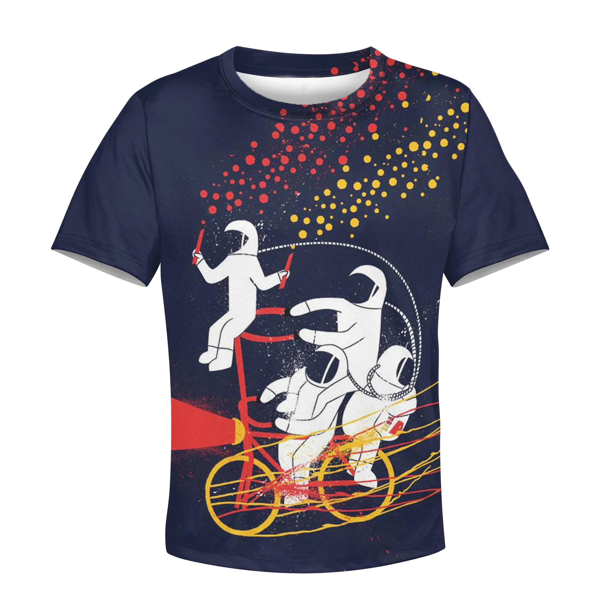 Astronauts are riding bicycle Kid Custom Cosplay Hoodies Apparel