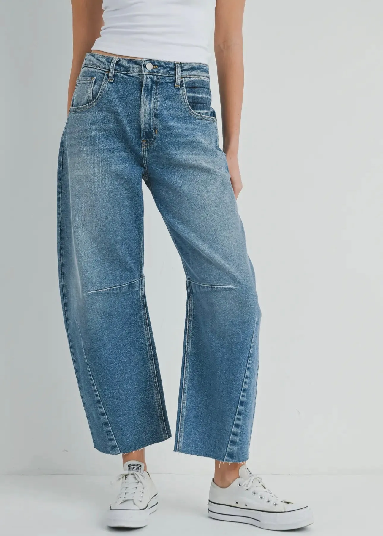 Barrel Jean With Seam