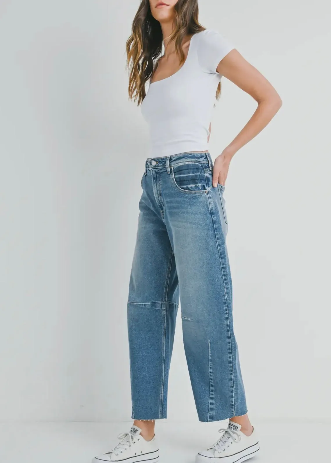 Barrel Jean With Seam