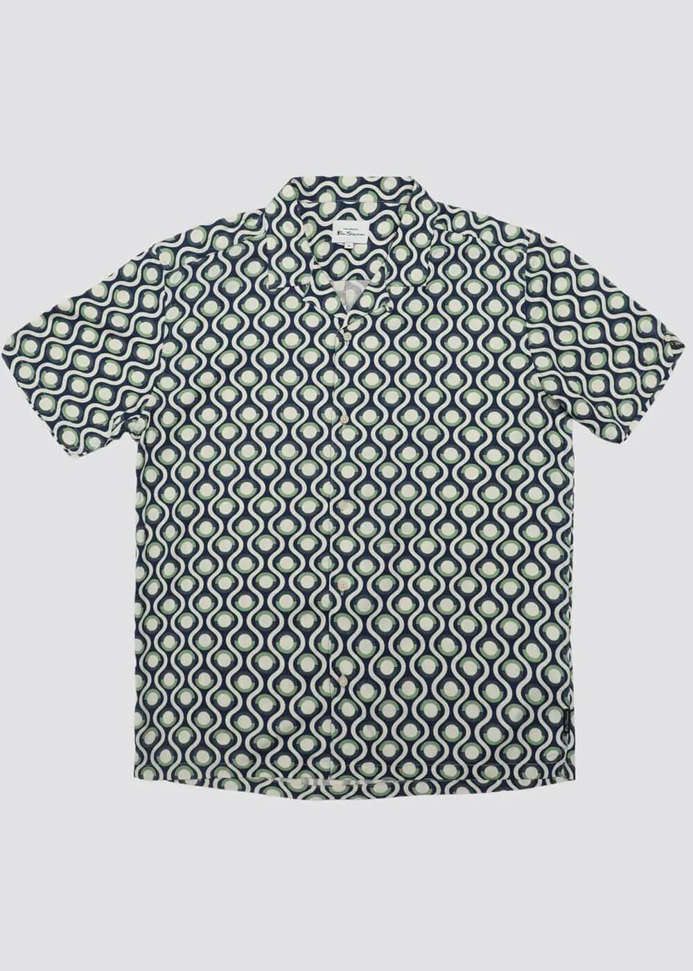 Ben Sherman Retro Geo Shirt Grass Green