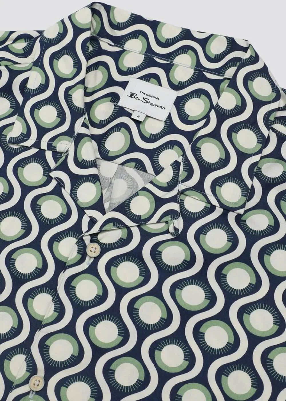 Ben Sherman Retro Geo Shirt Grass Green