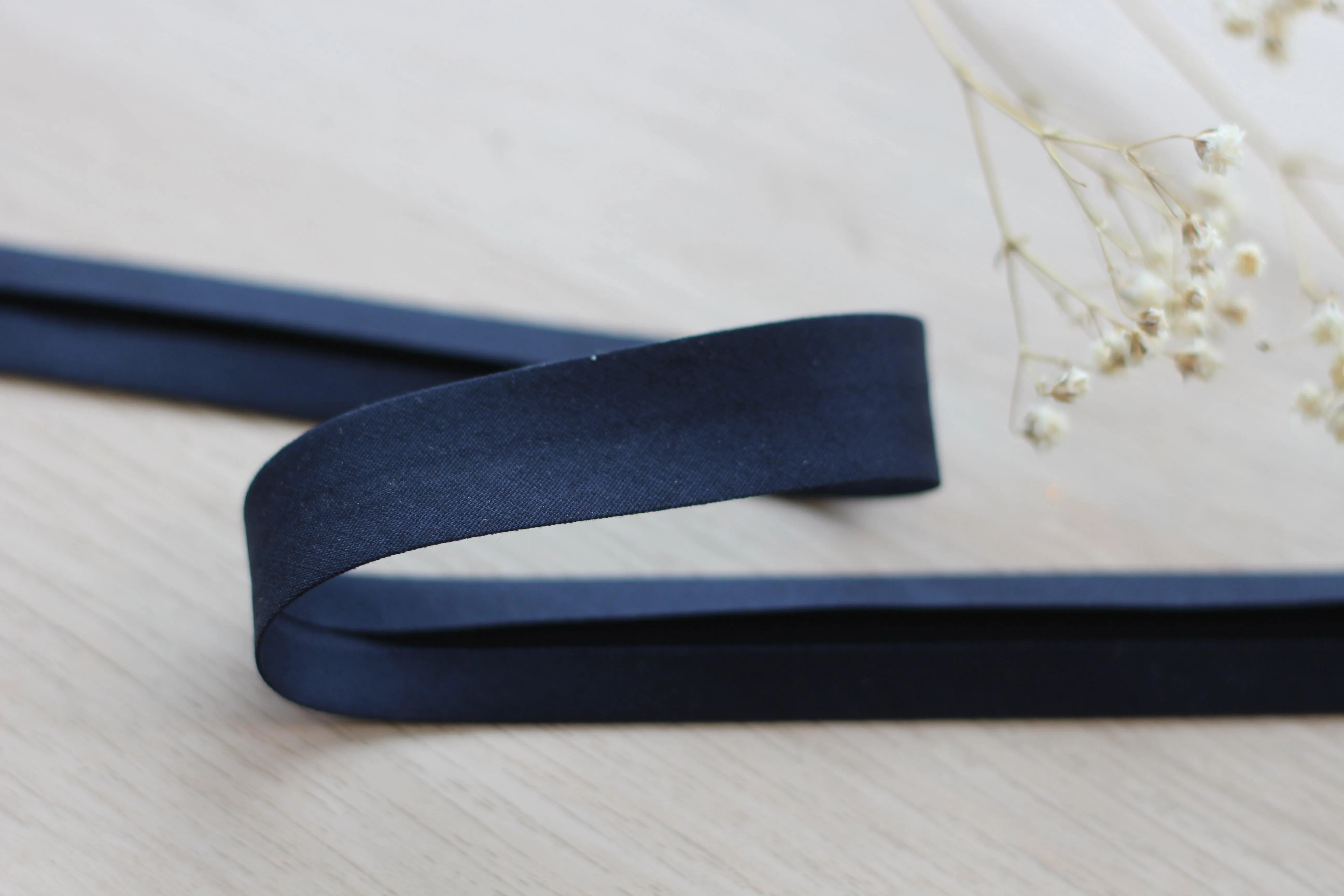 Biais Stretch Bleu nuit 18mm Col:22 (vendu x10cm)