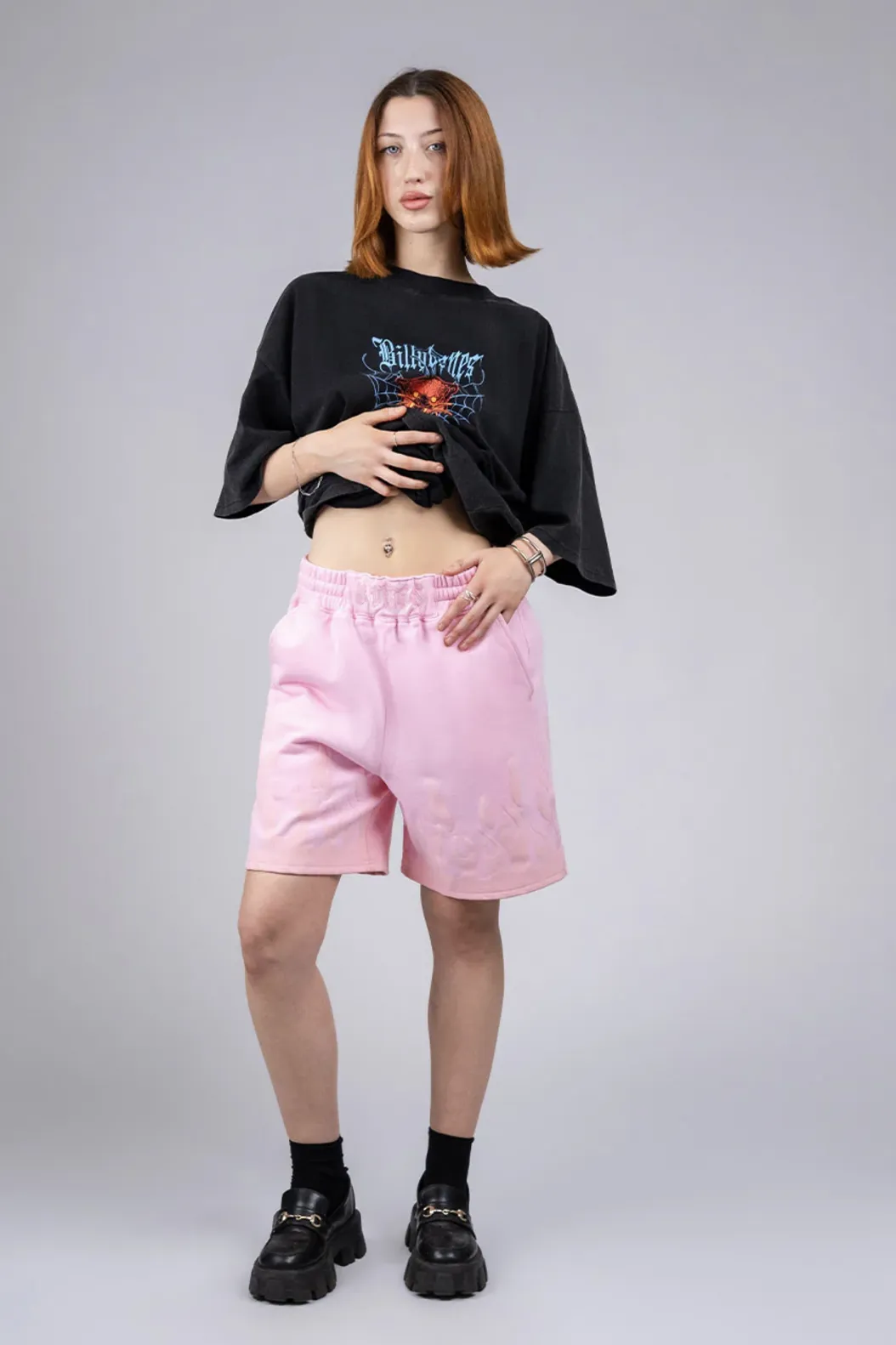 BILLY BONES CLUB UNISEX BURNER SHORTS - PUFF PINK