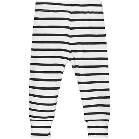 Black and White Striped Leggings