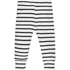 Black and White Striped Leggings