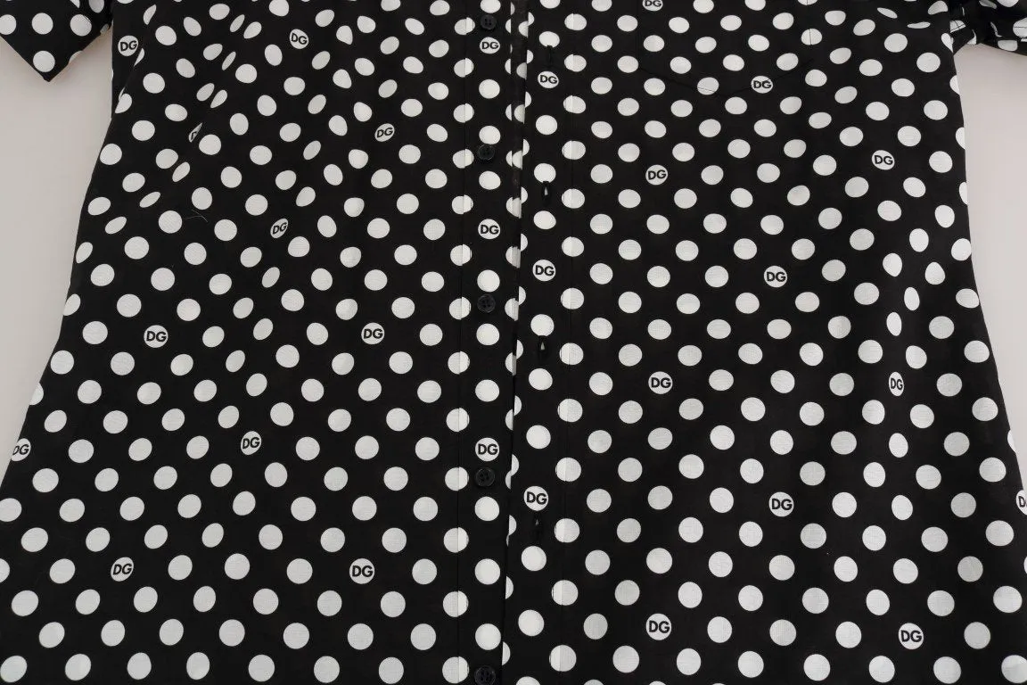 Black Cotton Stretch GOLD Slim Fit Shirt