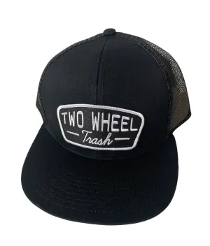 Black Flatbill Trucker