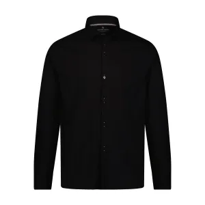 Black Solid Long Sleeve Shirt