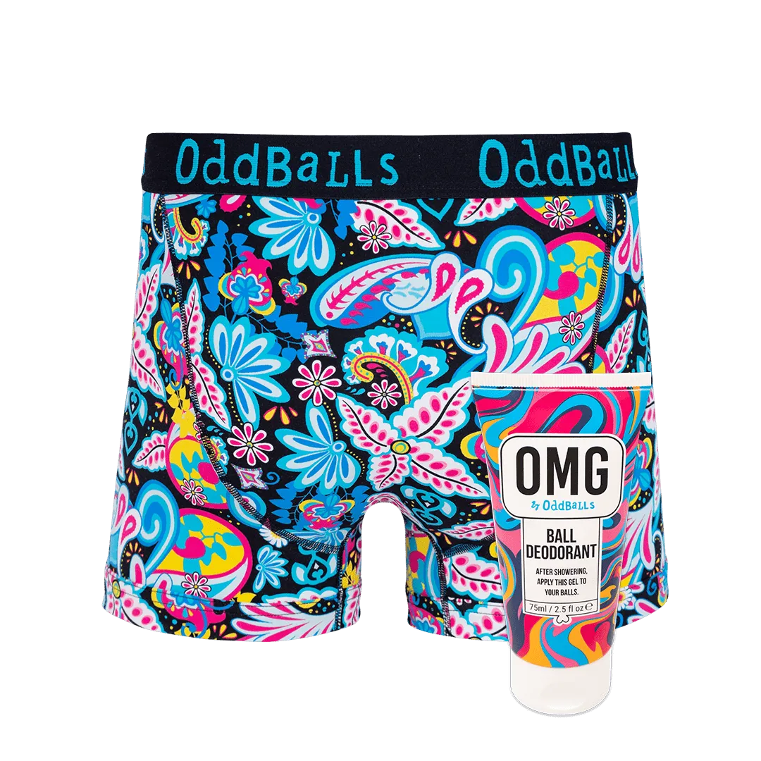 Bloomers - Mens Boxer Shorts & Ball Deodorant Bundle