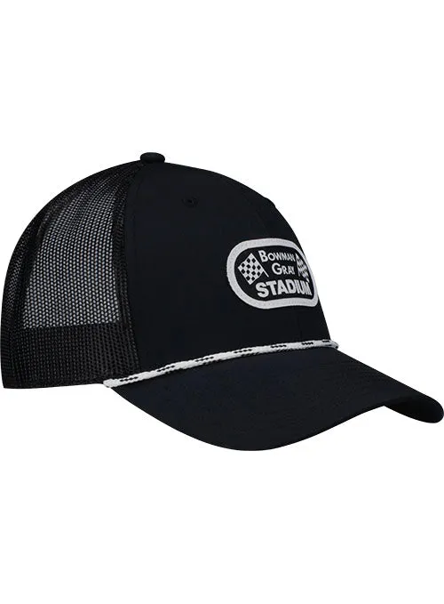 Bowman Gray Black Rope Hat