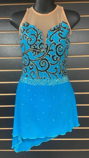 Brad Griffies Ready to Ship 419 Belted Dress with Crystals
