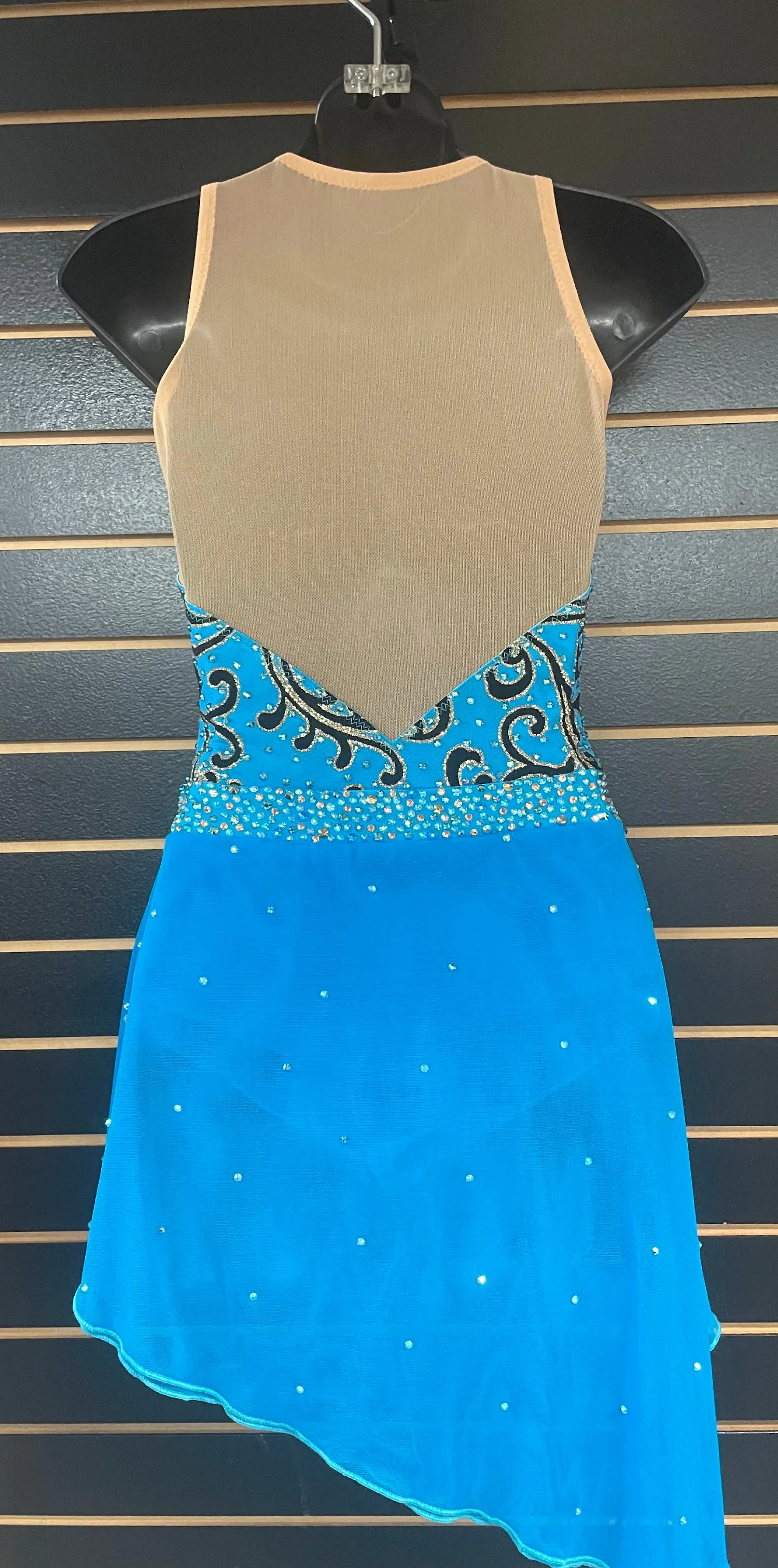 Brad Griffies Ready to Ship 419 Belted Dress with Crystals