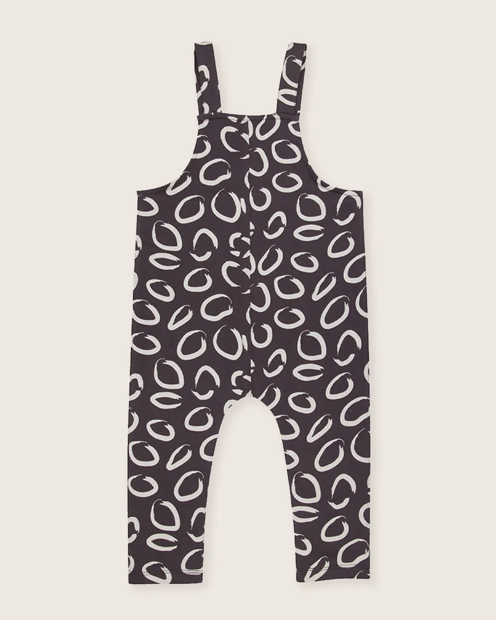 Brown Eyespot Print Dungarees