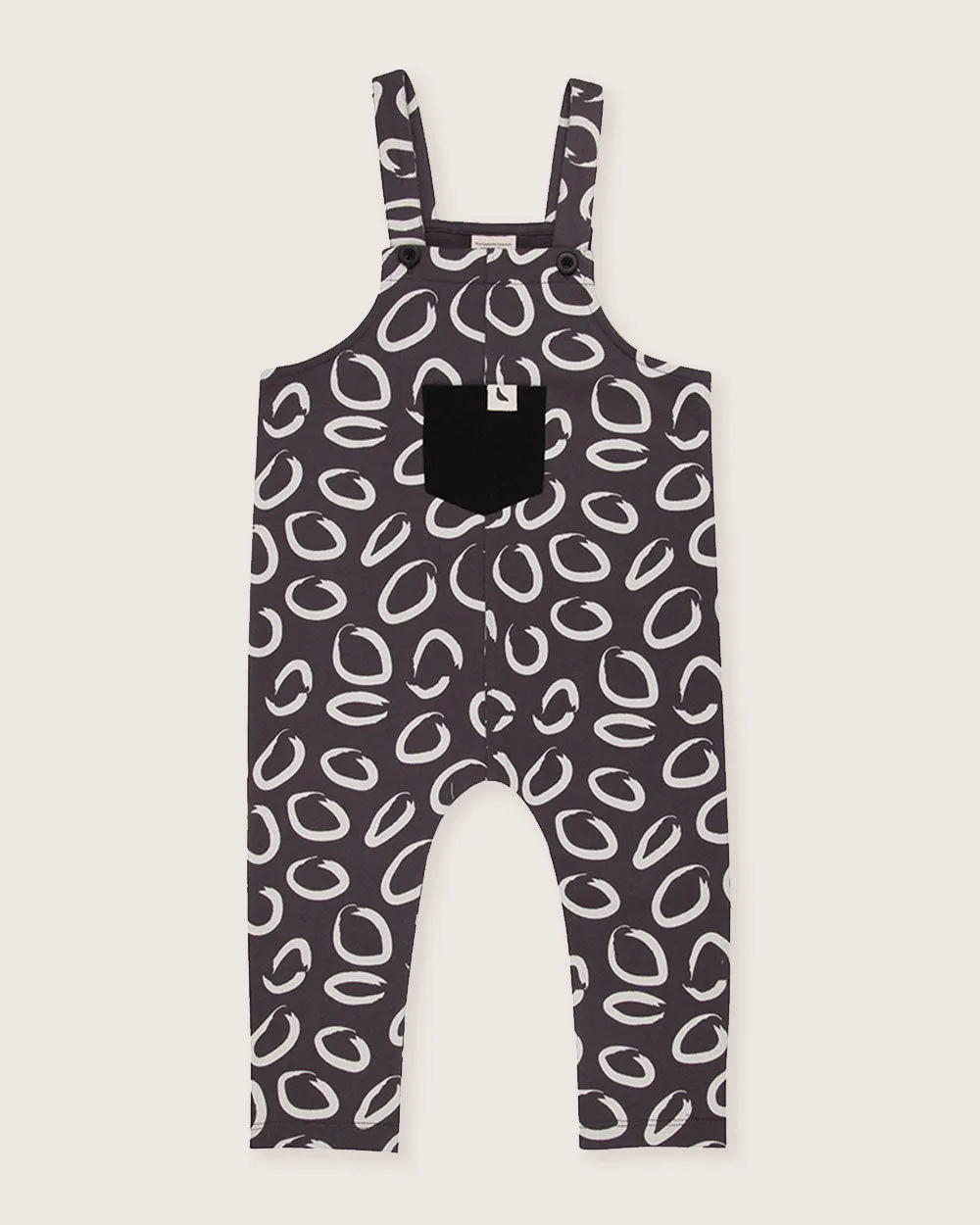 Brown Eyespot Print Dungarees